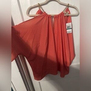 Red Off-Shoulder Women's Top